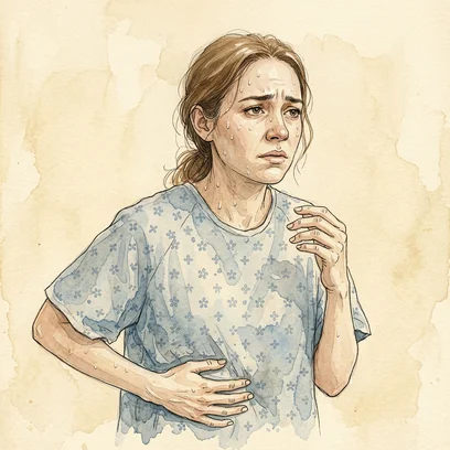 Ectopic Erica — NCLEX story mnemonic character for Ectopic Pregnancy: The Pain on One Side and the Shoulder That Screams Rupture