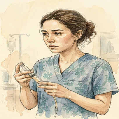 Feeding Fiona — NCLEX story mnemonic character for Enteral Feeding & Aspiration Prevention: Head of Bed Up, Placement Verified