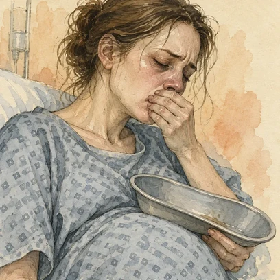 Hyperemesis Hazel — NCLEX story mnemonic character for Hyperemesis Gravidarum: Vomiting, Ketones & Dehydration
