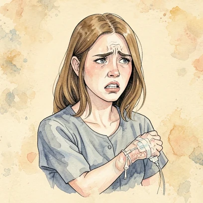 Infiltrated Ivy — NCLEX story mnemonic character for Infiltration vs Extravasation vs Phlebitis: Cool and Swollen or Red and Warm