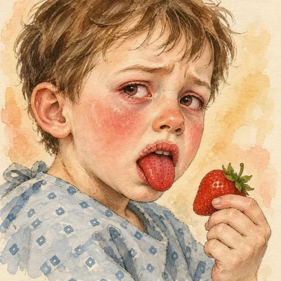 Kawasaki Kenji — NCLEX story mnemonic character for Kawasaki Disease: Five Days of Fever & the Coronary Threat