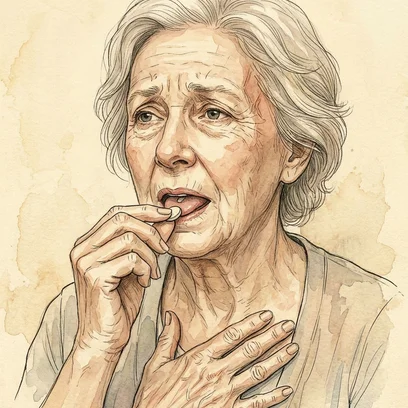 Nitro Nina — NCLEX story mnemonic character for Nitroglycerin: Sublingual Rules, Headache & Dangerous Combinations