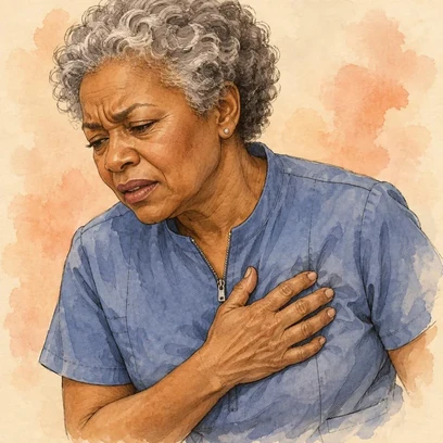Pericardial Pearl — NCLEX story mnemonic character for Pericarditis & Cardiac Tamponade