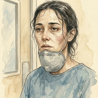 Quarantined Quinn — NCLEX story mnemonic character for Tuberculosis: Airborne Precautions, Rifampin and the Orange Secret