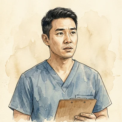 Screening Sam — NCLEX story mnemonic character for Cancer Warning Signs and Screening Teaching
