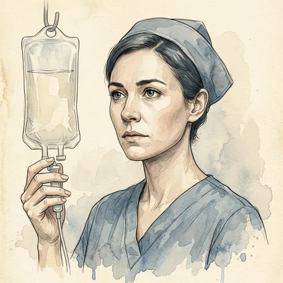 TPN Tessa — NCLEX story mnemonic character for Total Parenteral Nutrition: High Sugar, Central Line, and Never Stop It Suddenly